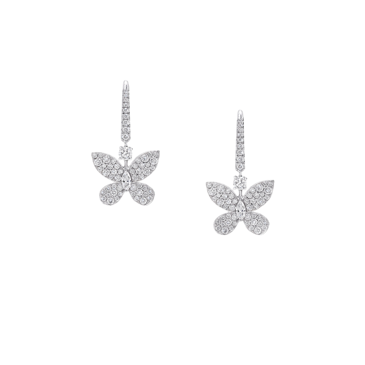 Серьги Graff Pave Butterfly Mini Diamond Drop Earrings Серьги Graff Pave Butterfly Mini Diamond Drop Earrings