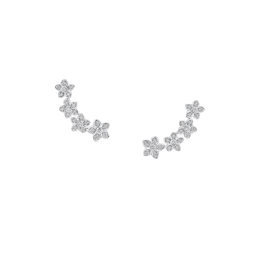 Серьги Graff Wild Flower Petite Pavé Серьги Graff Wild Flower Petite Pavé