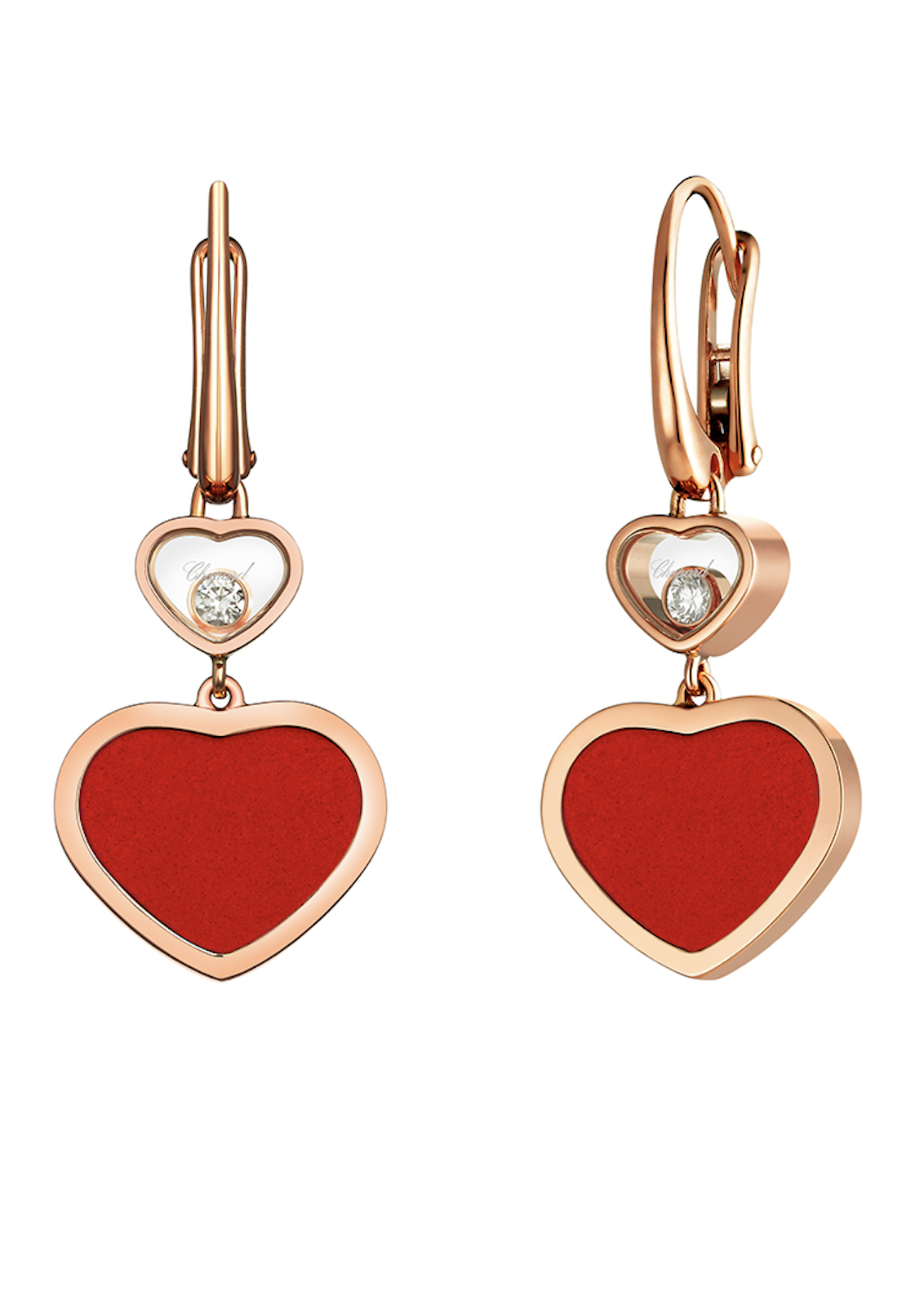 Серьги Chopard Happy Diamonds Happy Hearts